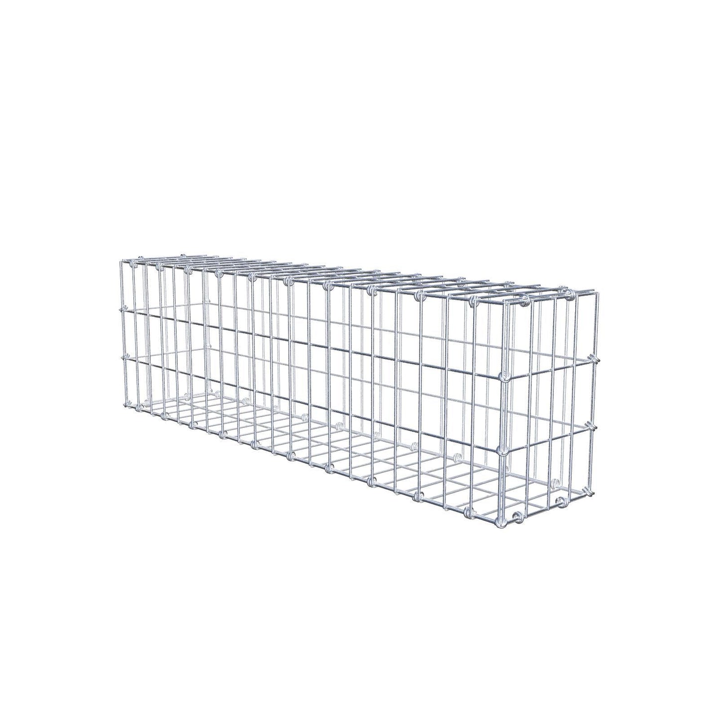Gabion 100 cm x 30 cm x 20 cm (L x H x P), mailles 5 x 10 cm, anneau en spirale