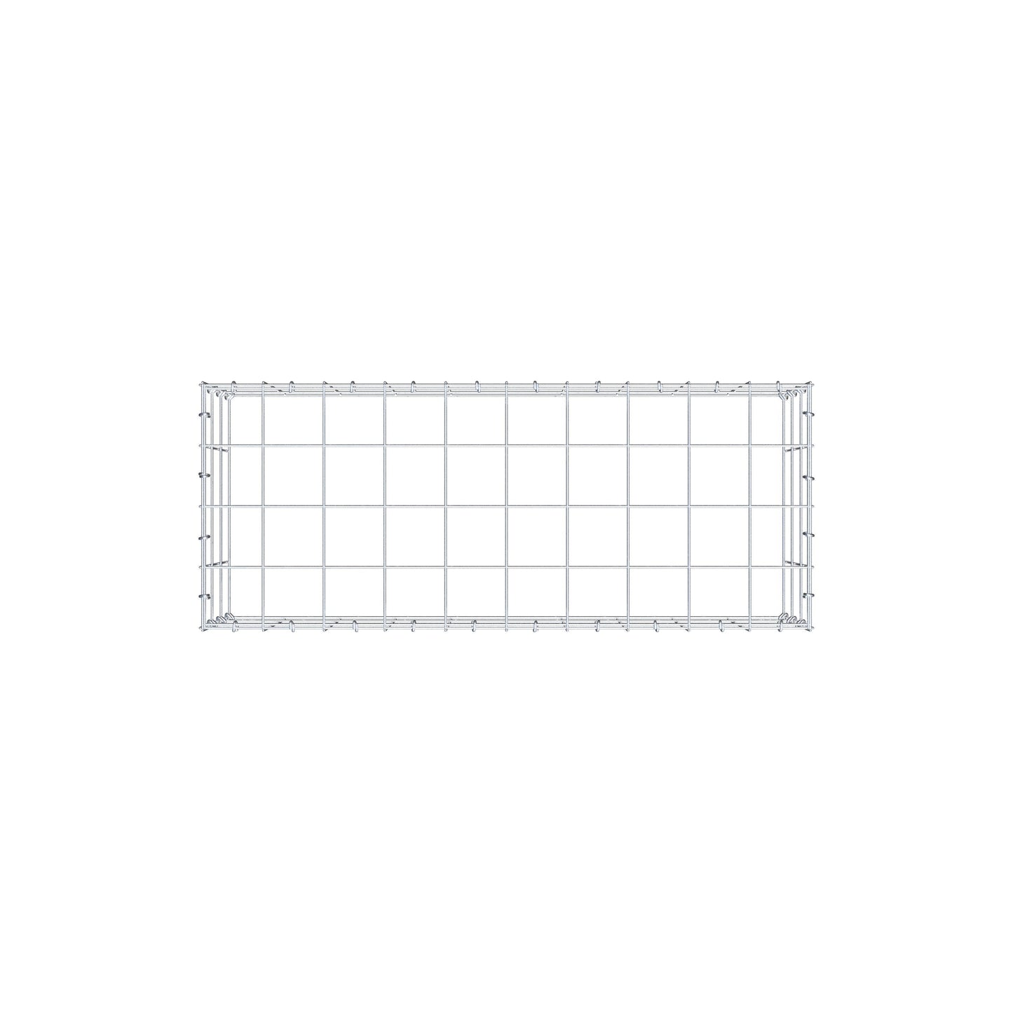 Type 3 oplegkorf 100 cm x 30 cm x 40 cm (L x H x D), maaswijdte 10 cm x 10 cm, C-ring