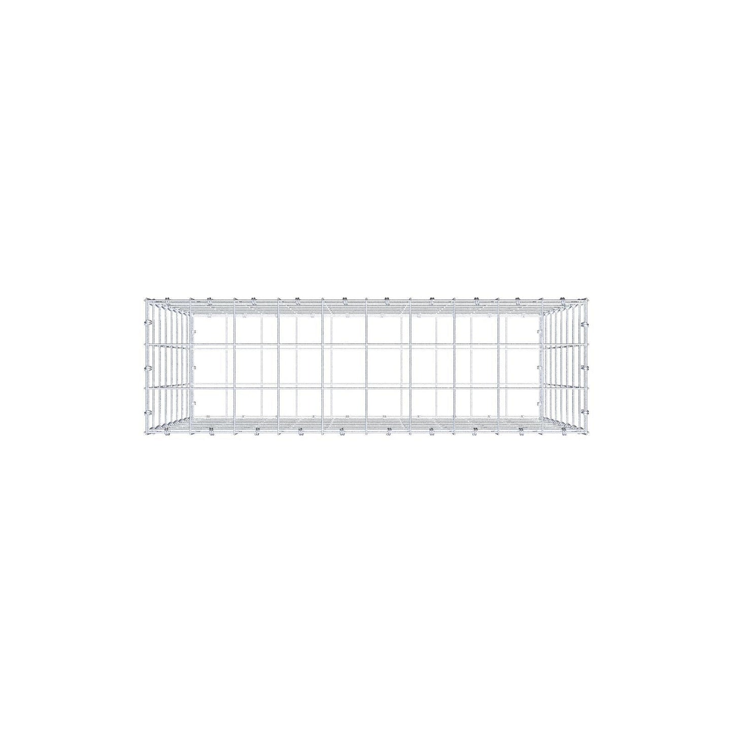 Gabion 100 cm x 80 cm x 30 cm (L x H x P), mailles 10 x 10 cm, anneau en spirale