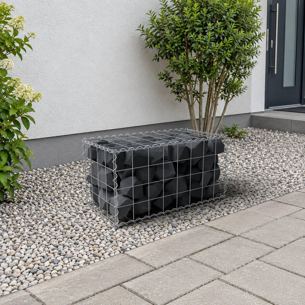 Gabião 80 cm x 40 cm x 40 cm (C x A x P), malhagem 10 cm x 10 cm, espiral
