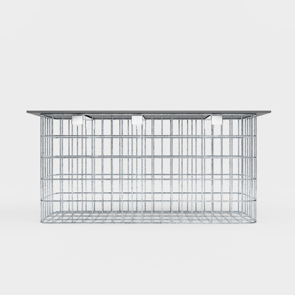 Banco de jardim 102 x 50 x 32 cm MW 5 x 10 cm galvanizado a quente, com capa reciclada em antracite
