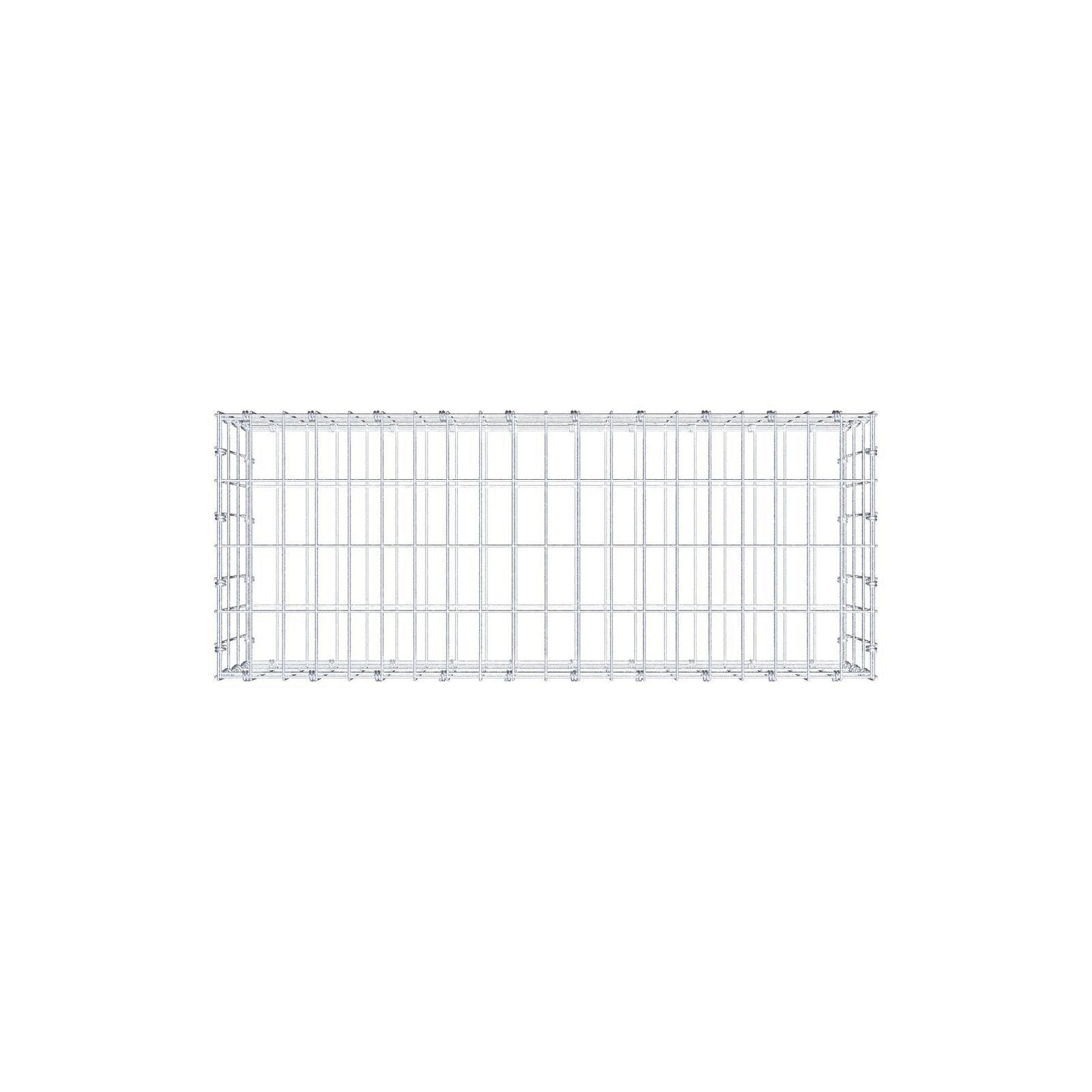 Gabião 100 cm x 30 cm x 40 cm (C x A x P), malhagem 5 x 10 cm, anel espiral