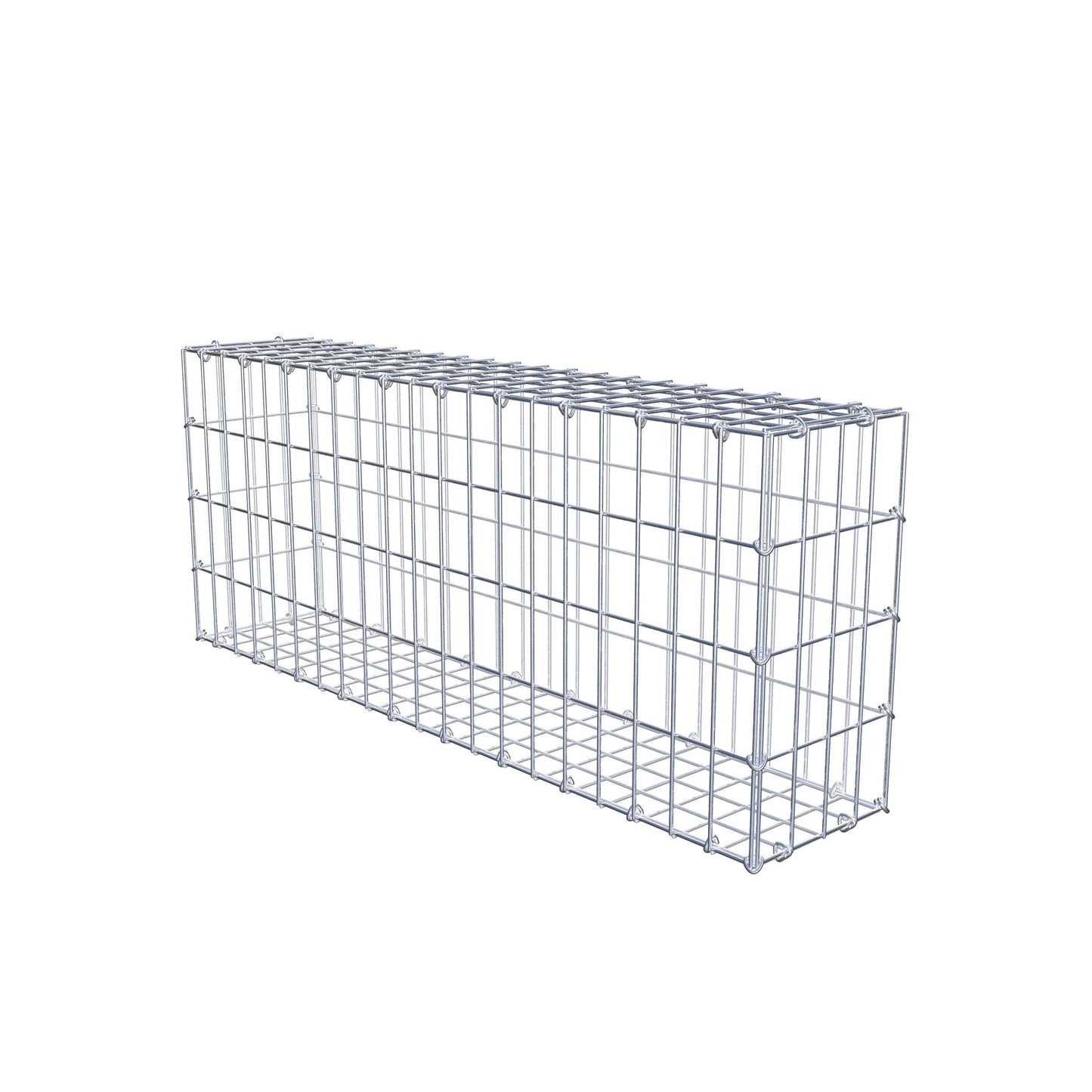 Gabion 100 cm x 40 cm x 20 cm (L x H x P), mailles 5 cm x 10 cm, anneau en C