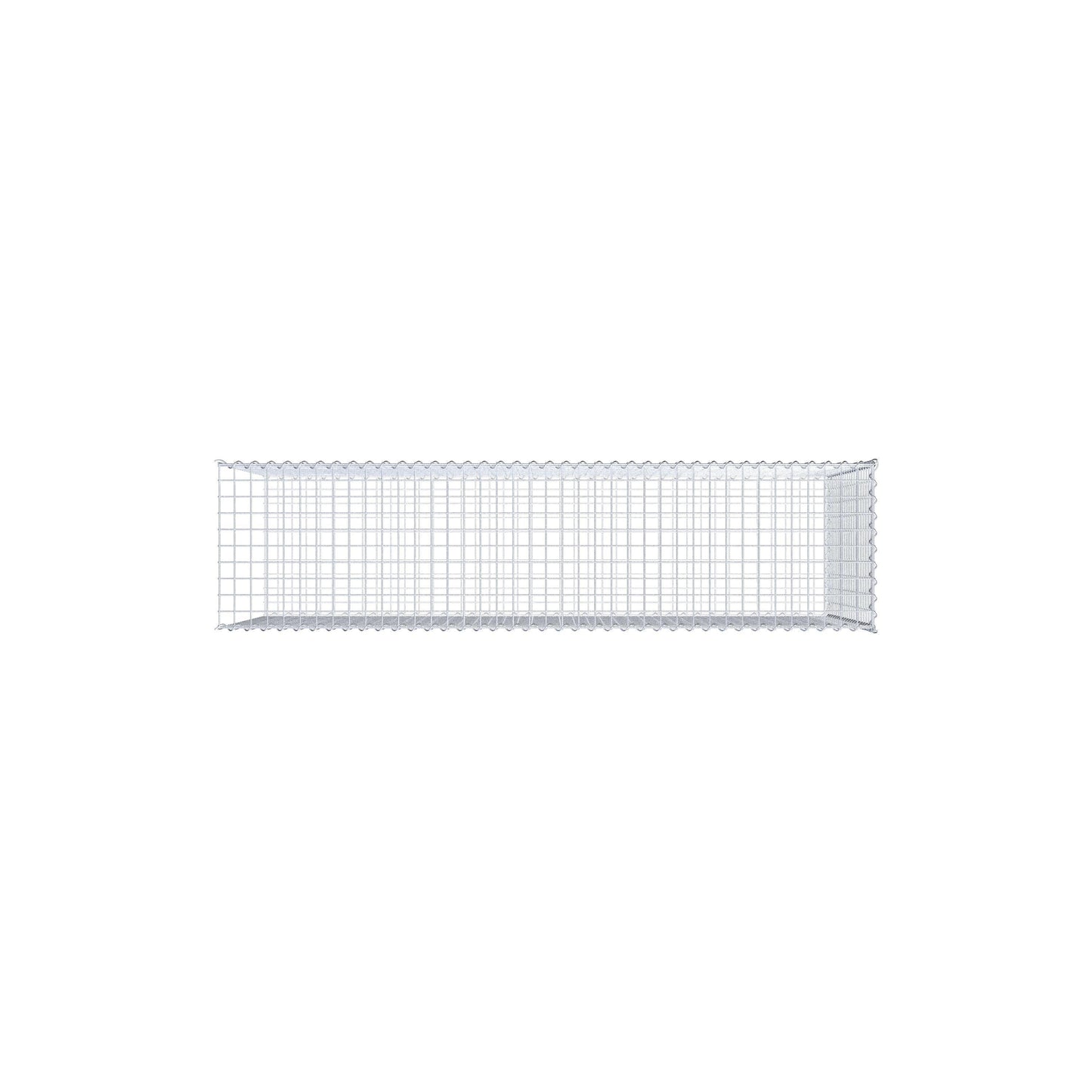 Gabion rapporté type 2 200 cm x 100 cm x 50 cm (L x H x P), mailles 5 cm x 5 cm, spirale