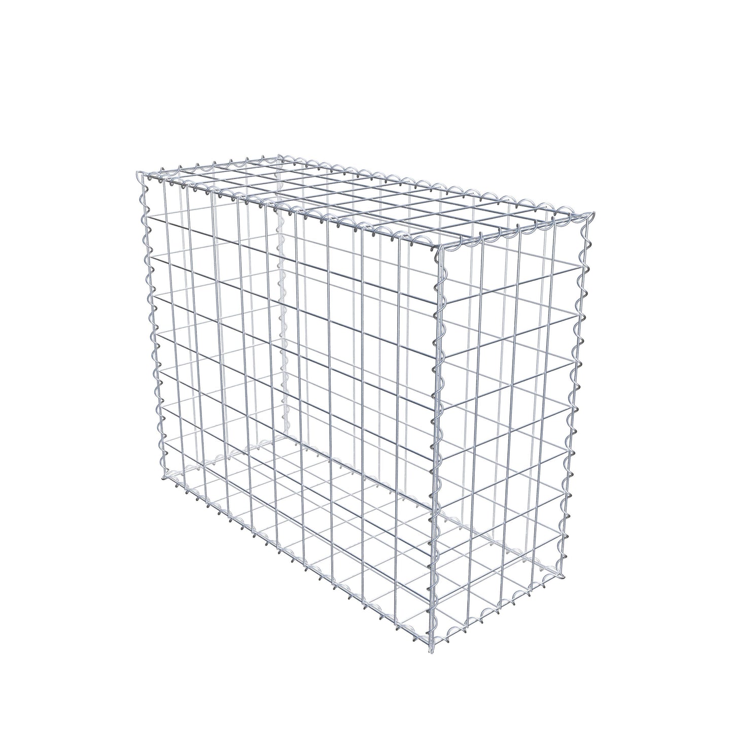 Gabião 100 cm x 80 cm x 40 cm (C x A x P), malhagem 10 cm x 10 cm, espiral