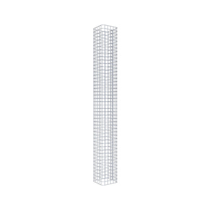 Coluna de gabião quadrada 27 cm x 27 cm, 230 cm de altura, PM 5 cm x 5 cm