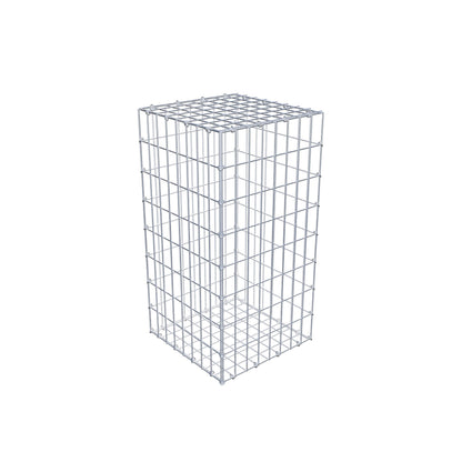 Gabion 80 cm x 40 cm x 40 cm (L x H x P), mailles 5 cm x 10 cm, anneau en C