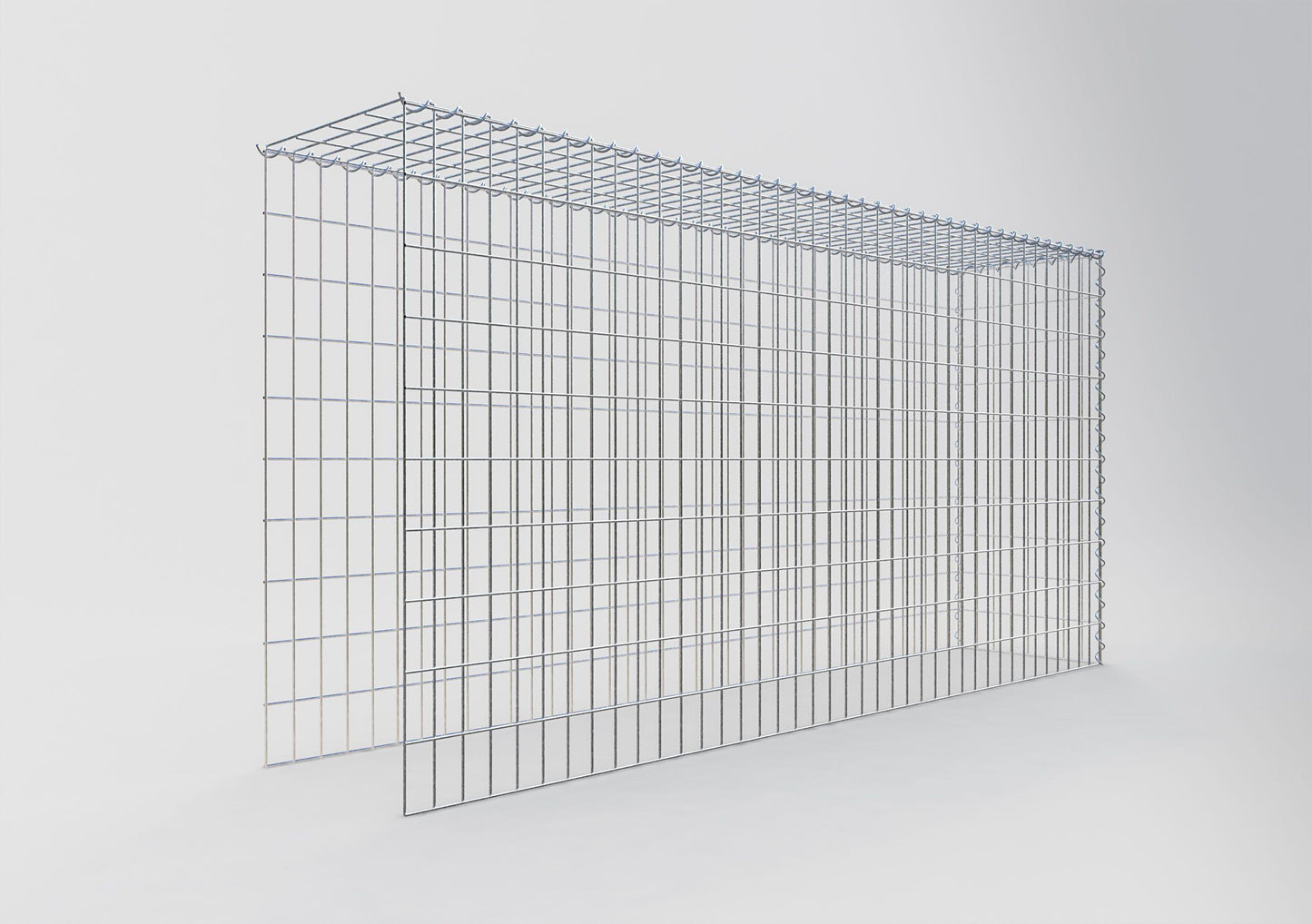 Gabião Tipo 4 200 cm x 100 cm x 40 cm (C x A x P), malhagem 5 cm x 10 cm, espiral