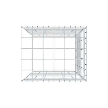 Monteret gabion type 4 100 cm x 60 cm x 50 cm (L x H x D), maskestørrelse 10 cm x 10 cm, C-ring