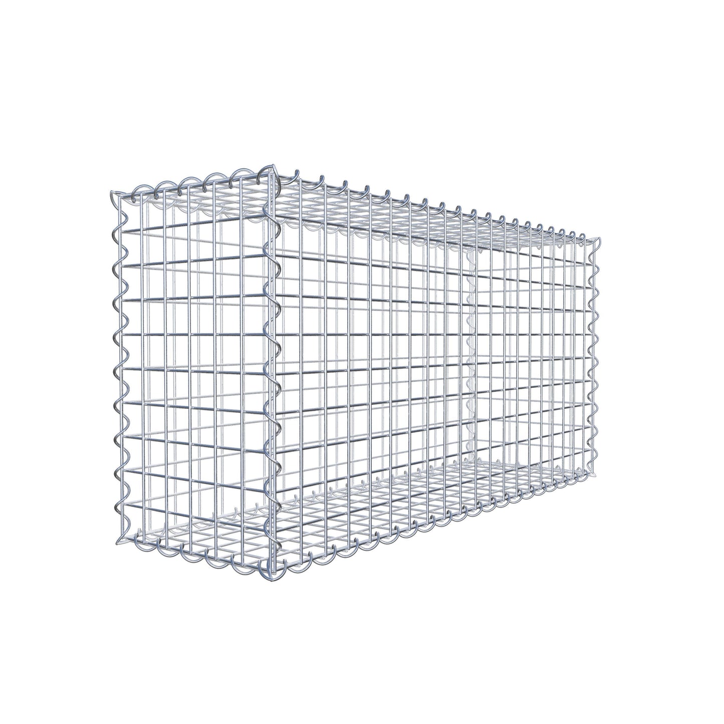 Set di 2 gabbioni 100 cm x 50 cm x 30 cm (L x A x P), maglia 5 x 5 cm, spirale