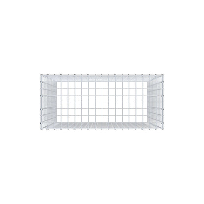 Typ 3 påbyggnadsgabion 100 cm x 90 cm x 40 cm (L x H x D), maskstorlek 5 cm x 5 cm, C-ring