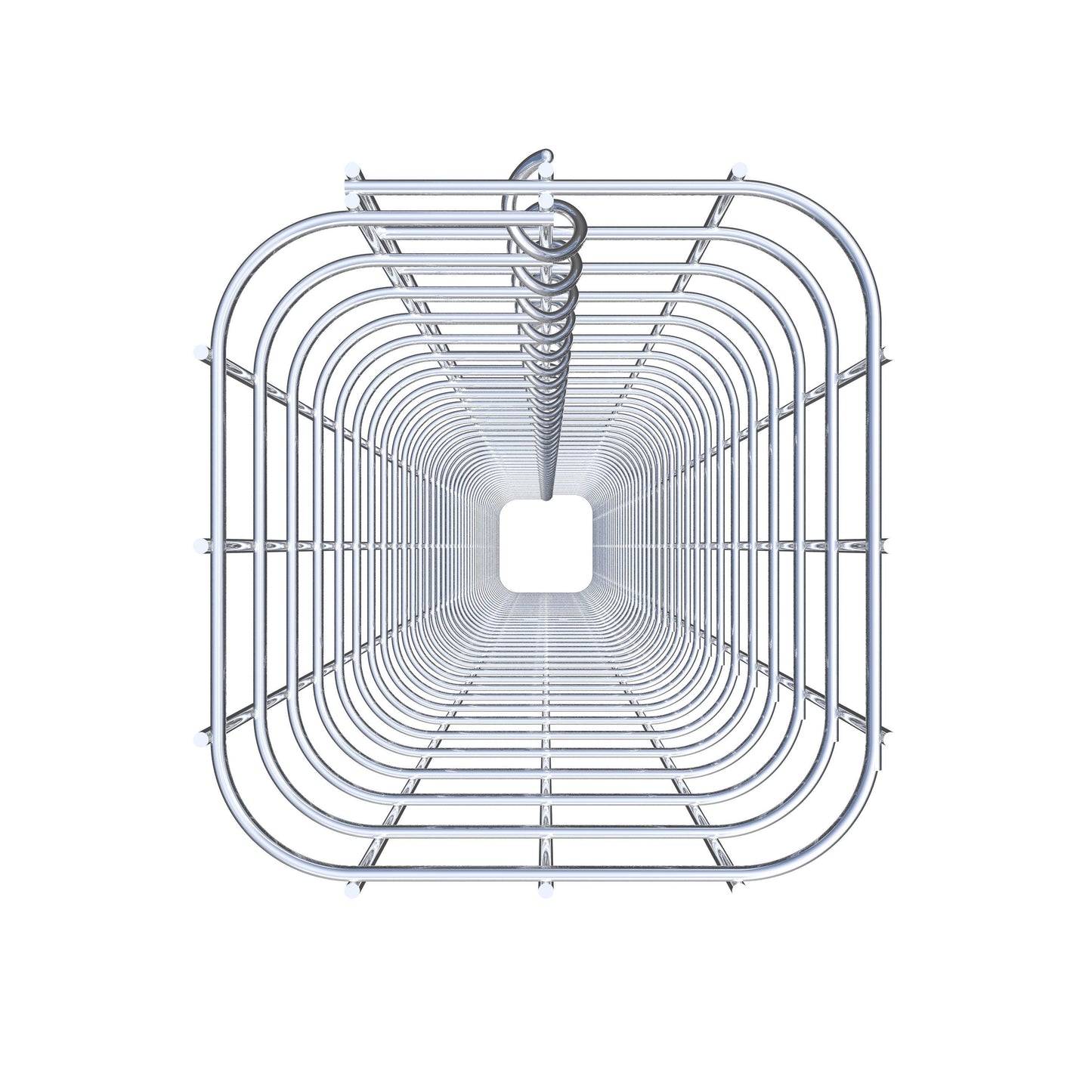 Coluna de gabião quadrada galvanizada a quente, 17 cm x 17 cm, 200 cm de altura, malha 5 cm x 5 cm