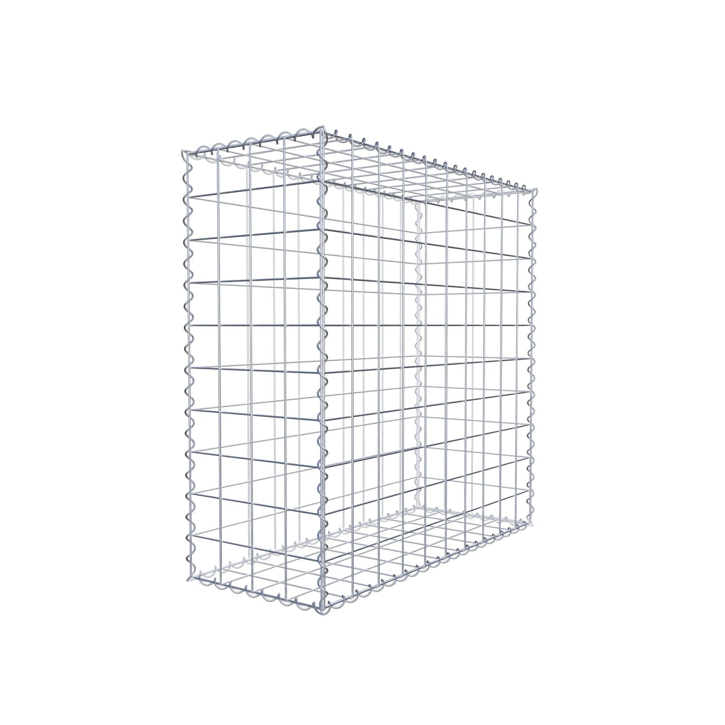 Gabbione 100 cm x 100 cm x 40 cm (L x H x P), maglia 10 cm x 10 cm, spirale