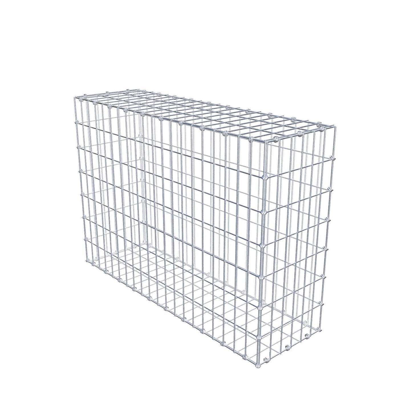 Gabião 100 cm x 70 cm x 30 cm (C x A x P), malhagem 5 x 10 cm, anel espiral