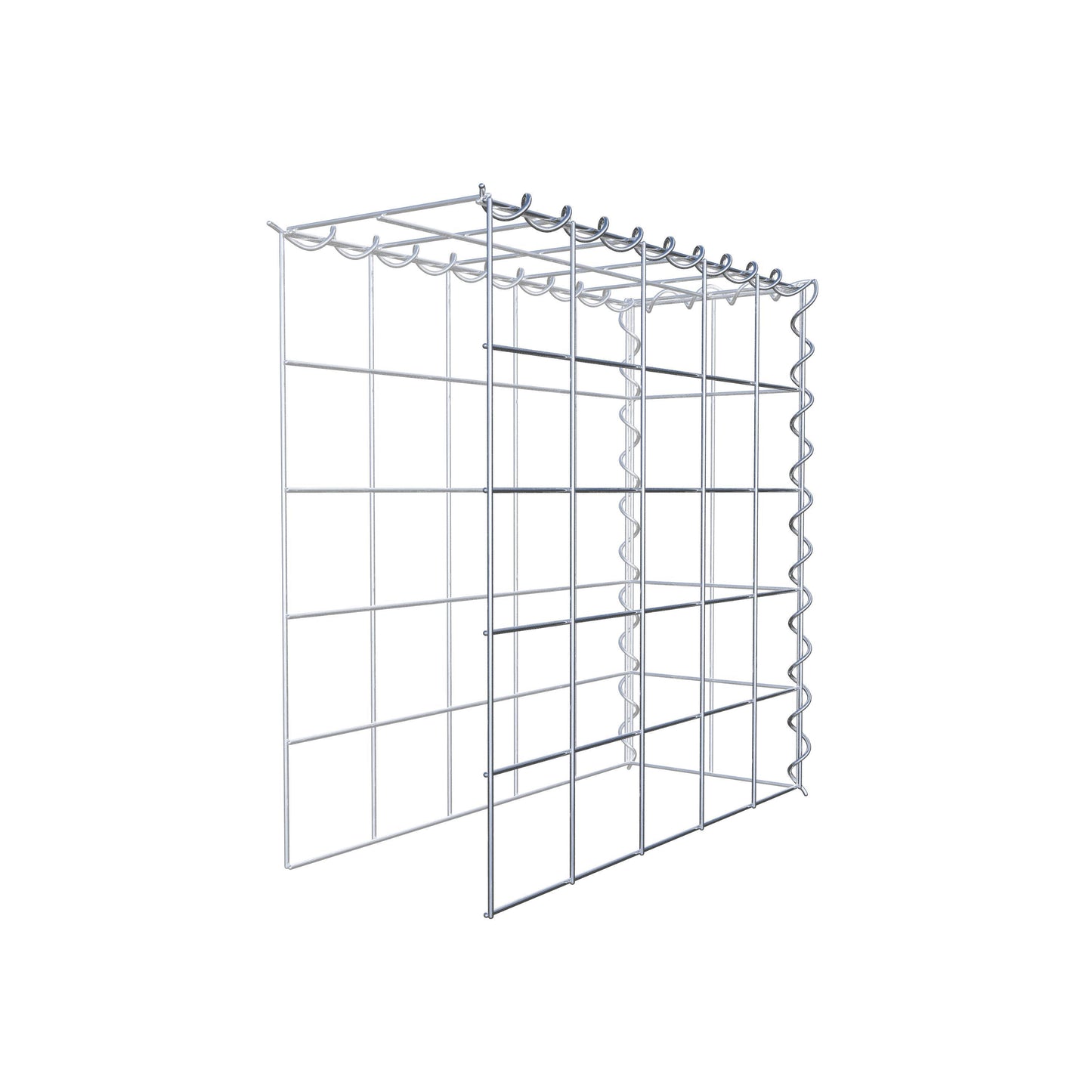 Gabião tipo 4 50 cm x 50 cm x 20 cm (C x A x P), malhagem 10 cm x 10 cm, espiral