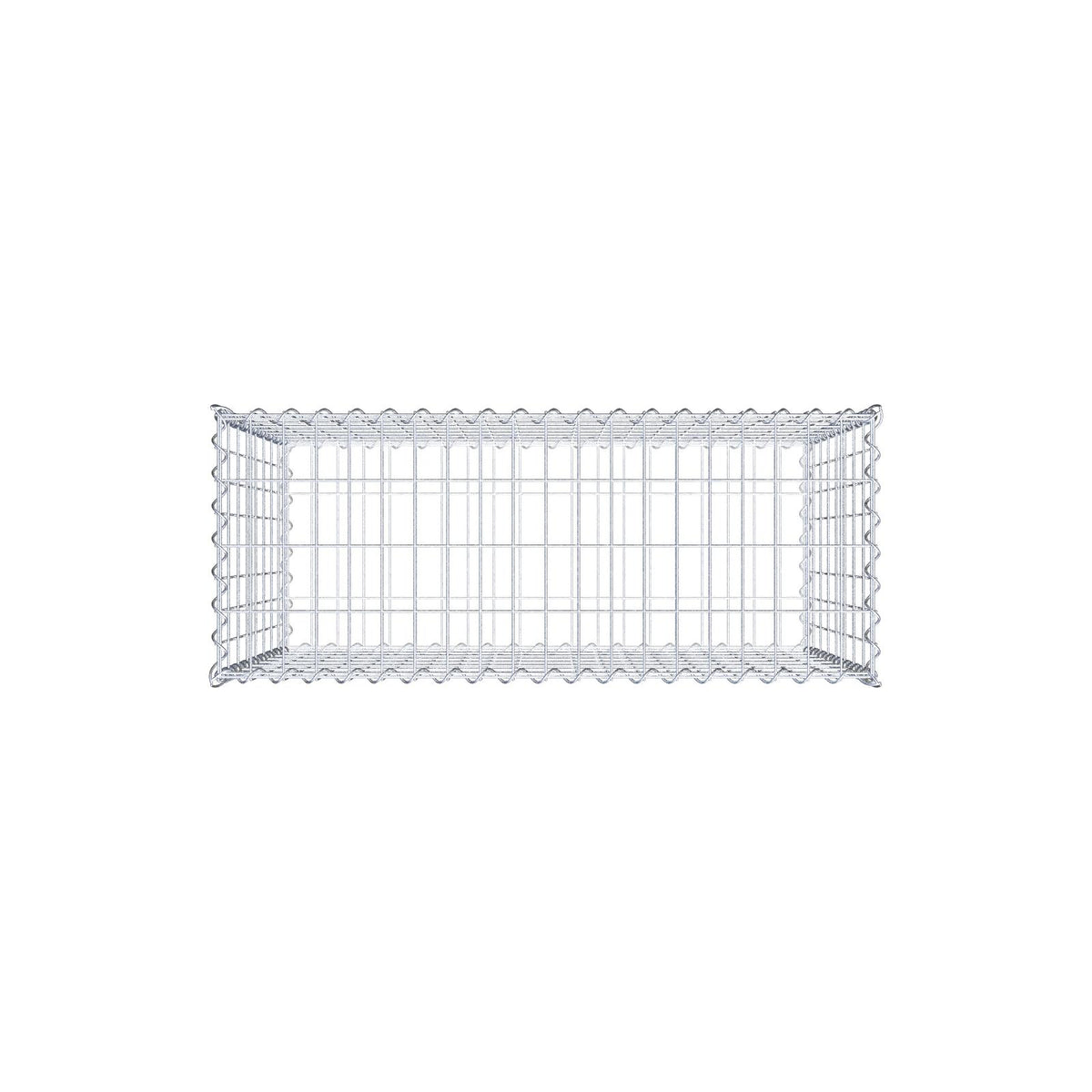 Gabbione 100 cm x 80 cm x 40 cm (L x H x P), maglia 5 cm x 10 cm, spirale