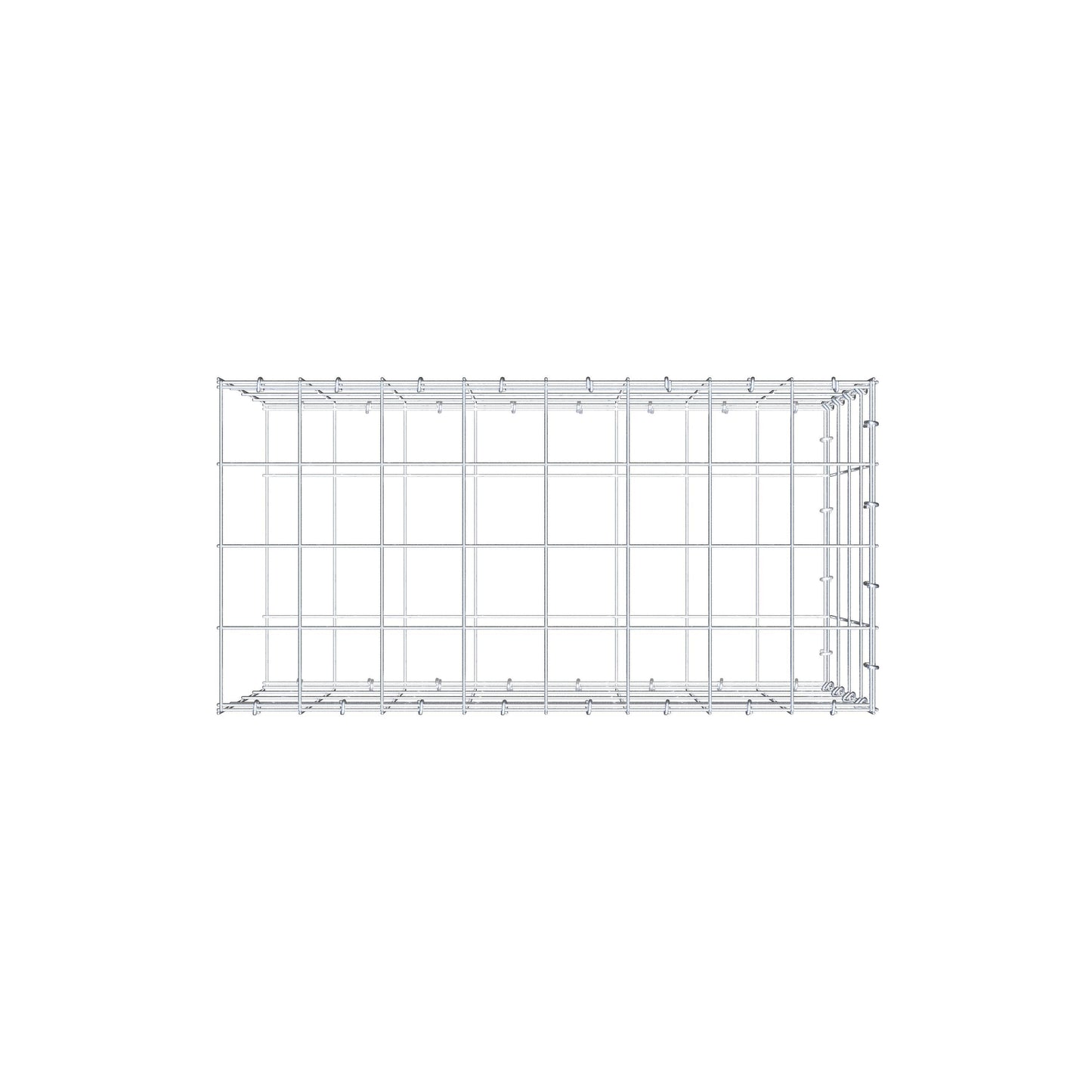 Gabião Tipo 2 80 cm x 40 cm x 40 cm (C x A x P), malhagem 10 cm x 10 cm, anel C