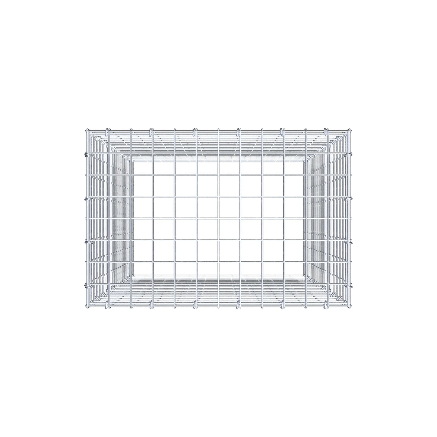 Gavión complementario de tipo 3 100 cm x 60 cm x 40 cm (L x A x P), malla 5 cm x 5 cm, anillo en C