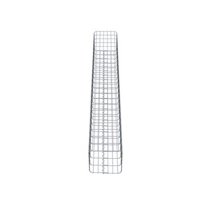 Columna de gaviones angular 32 cm x 32 cm, 230 cm de altura, MW 5 cm x 10 cm