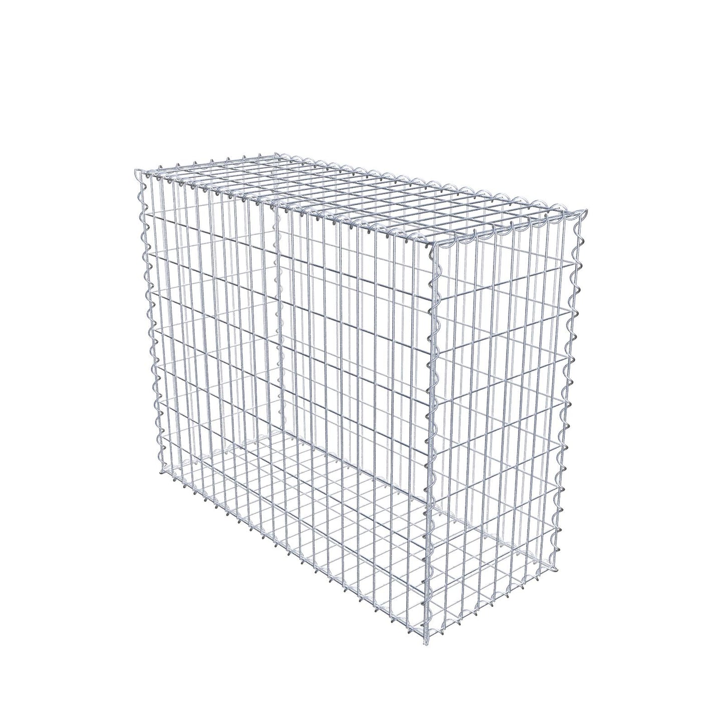 Gabion 100 cm x 80 cm x 40 cm (L x H x D), maskestørrelse 5 cm x 10 cm, spiral