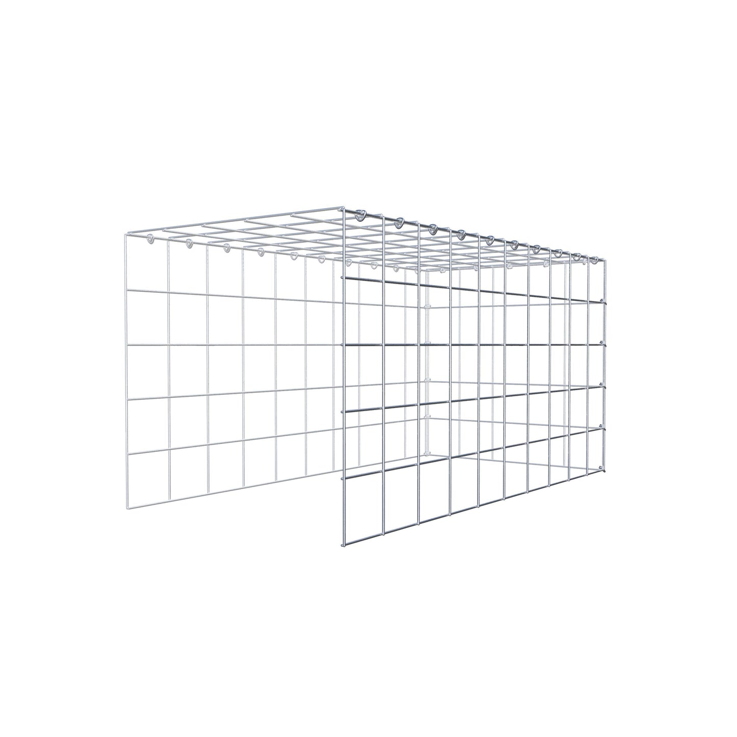 Gabião tipo 4 100 cm x 50 cm x 50 cm (C x A x P), malhagem 10 cm x 10 cm, anel C