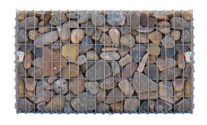 Gabião 100 cm x 60 cm x 30 cm (C x A x P), malhagem 5 cm x 10 cm, espiral