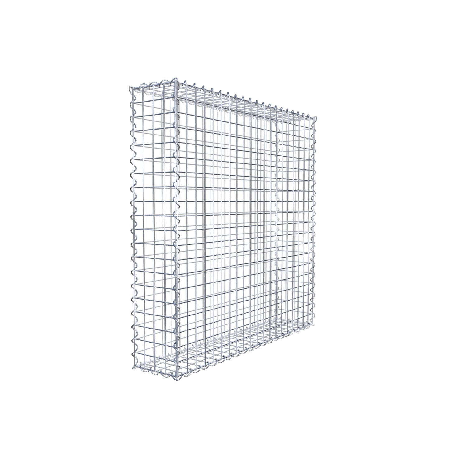 Juego de 2 gaviones de 100 cm x 100 cm x 20 cm (largo x alto x fondo), malla de 5 x 5 cm, en espiral