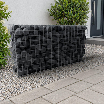 Gabião 200 cm x 100 cm x 40 cm (C x A x P), malhagem 10 cm x 10 cm, espiral