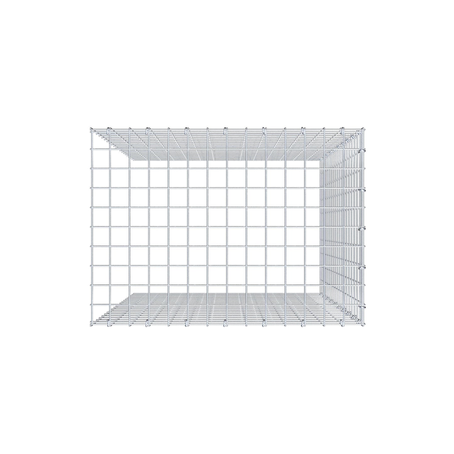 Gabião Tipo 4 100 cm x 70 cm x 50 cm (C x A x P), malhagem 5 cm x 5 cm, anel C