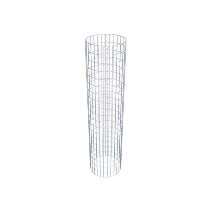Columna de gaviones redonda 47 cm de diámetro, 200 cm de altura, malla 5 cm x 10 cm