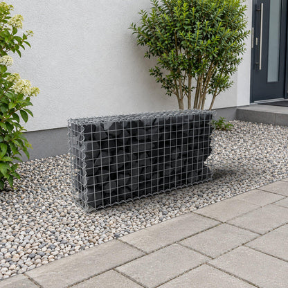Gabião 100 cm x 50 cm x 20 cm (C x A x P), malhagem 5 cm x 5 cm, espiral