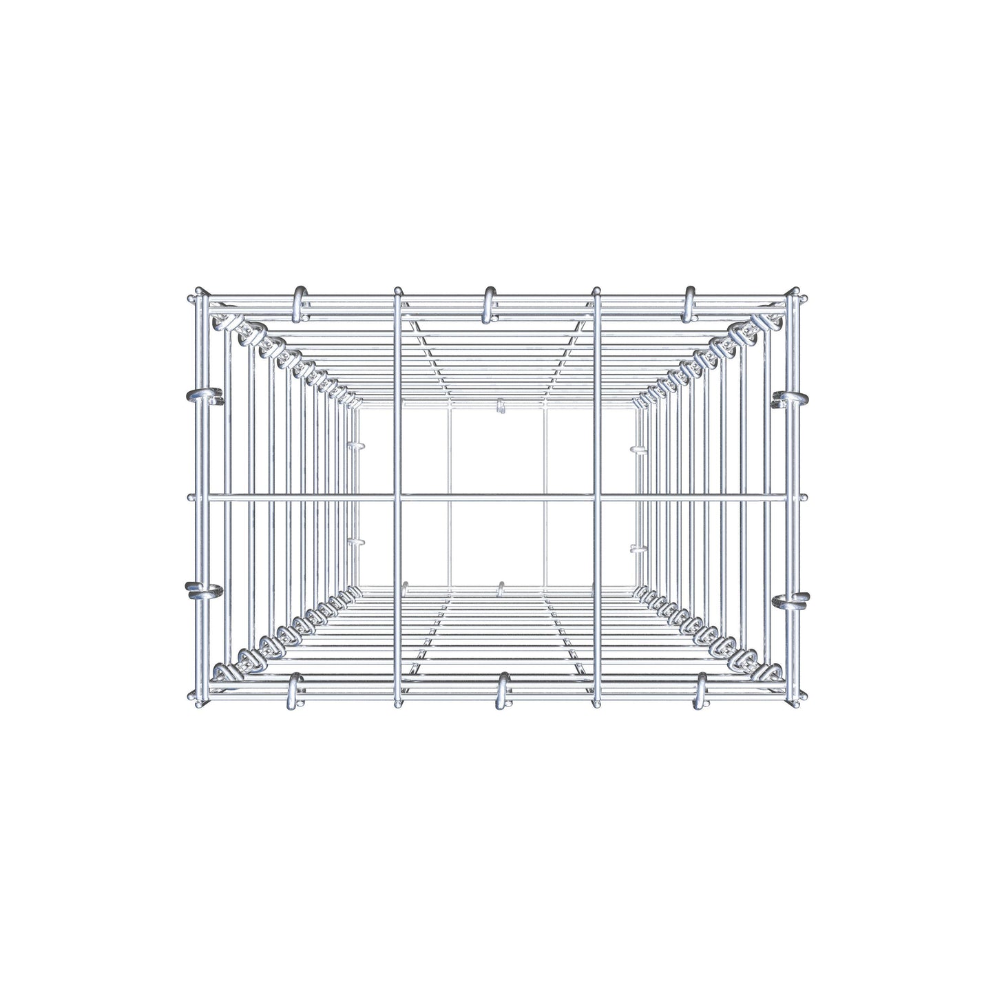 Gabion 100 cm x 30 cm x 20 cm (L x H x D), mesh size 10 cm x 10 cm, C-ring