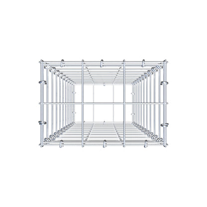 Gabion 100 cm x 30 cm x 20 cm (L x H x D), mesh size 10 cm x 10 cm, C-ring