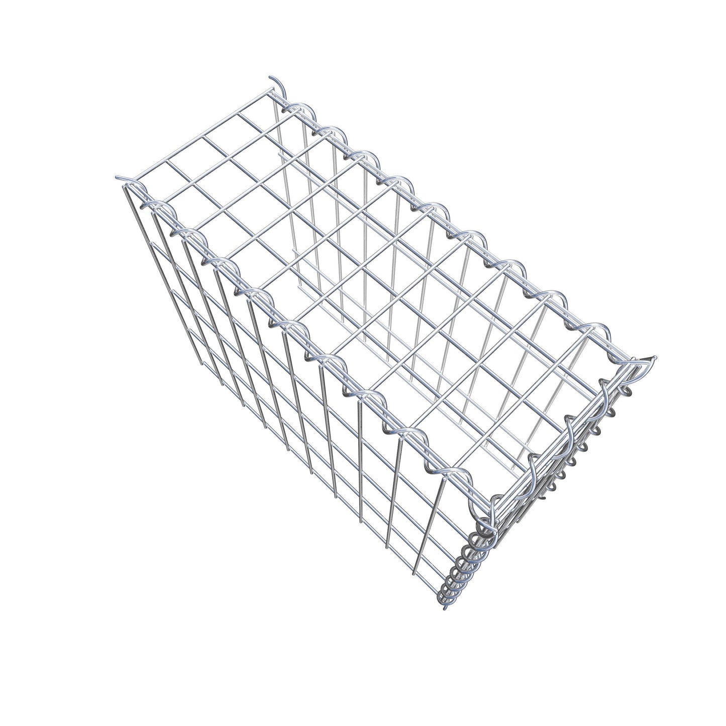 Gabião tipo 4 50 cm x 40 cm x 20 cm (C x A x P), malhagem 5 cm x 10 cm, espiral