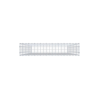 Gabion 200 cm x 100 cm x 20 cm (L x H x P), mailles 5 cm x 10 cm, anneau en C