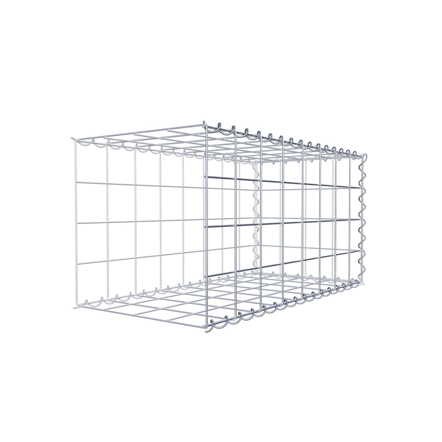 Anbaugabione Typ 2 80 cm x 40 cm x 40 cm (L x H x T), Maschenweite 10 cm x 10 cm, Spirale