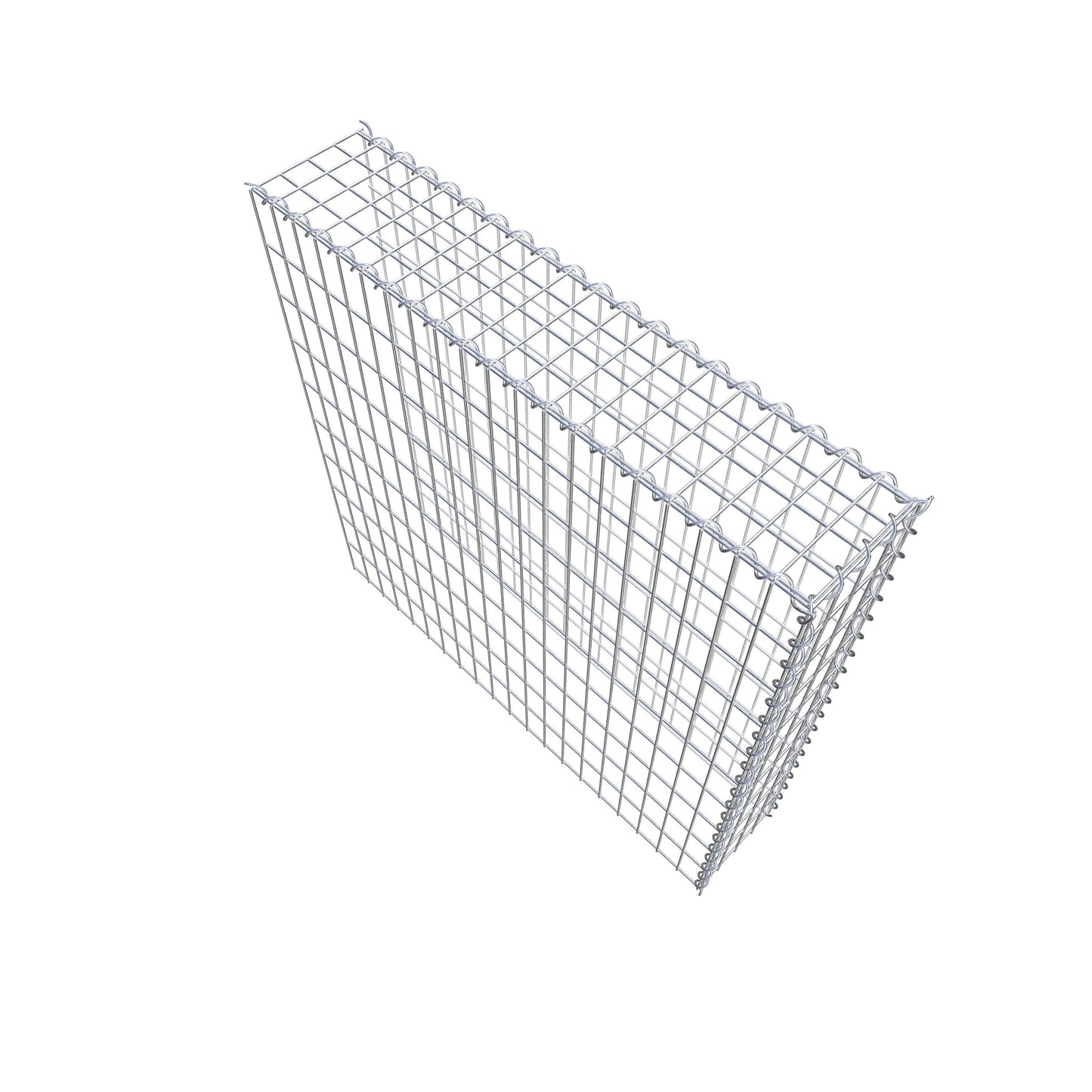 Gabião tipo 4 100 cm x 100 cm x 20 cm (C x A x P), malhagem 5 cm x 10 cm, espiral