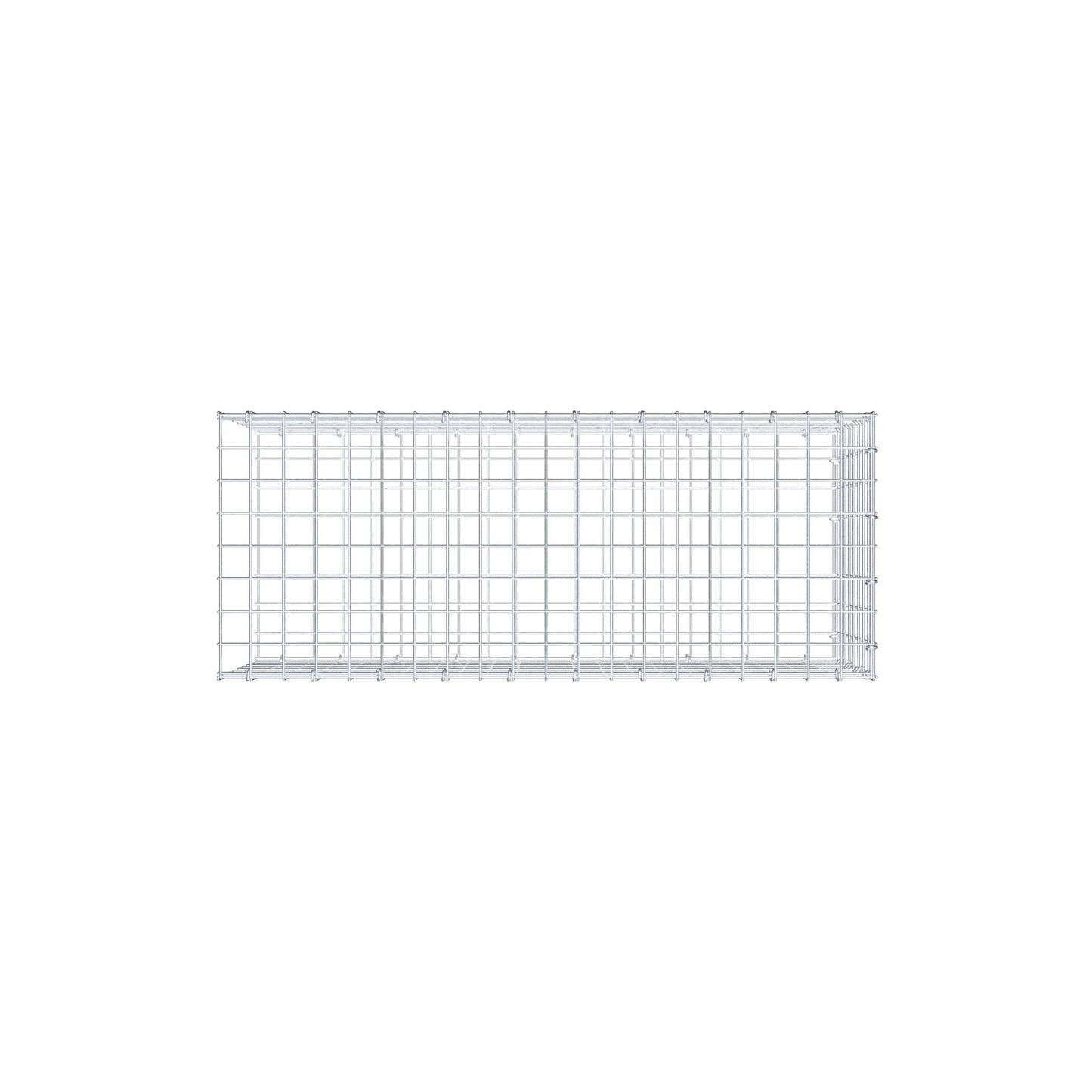 Mounted gabion type 2 100 cm x 40 cm x 40 cm (L x H x D), mesh size 5 cm x 5 cm, C-ring
