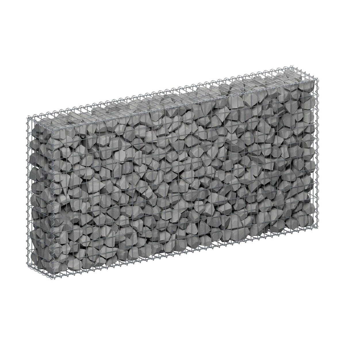 Gabion 200 cm x 100 cm x 30 cm (L x H x D), maskstorlek 5 cm x 10 cm, spiral