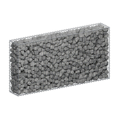 Gabion 200 cm x 100 cm x 30 cm (L x H x D), maskstorlek 5 cm x 10 cm, spiral