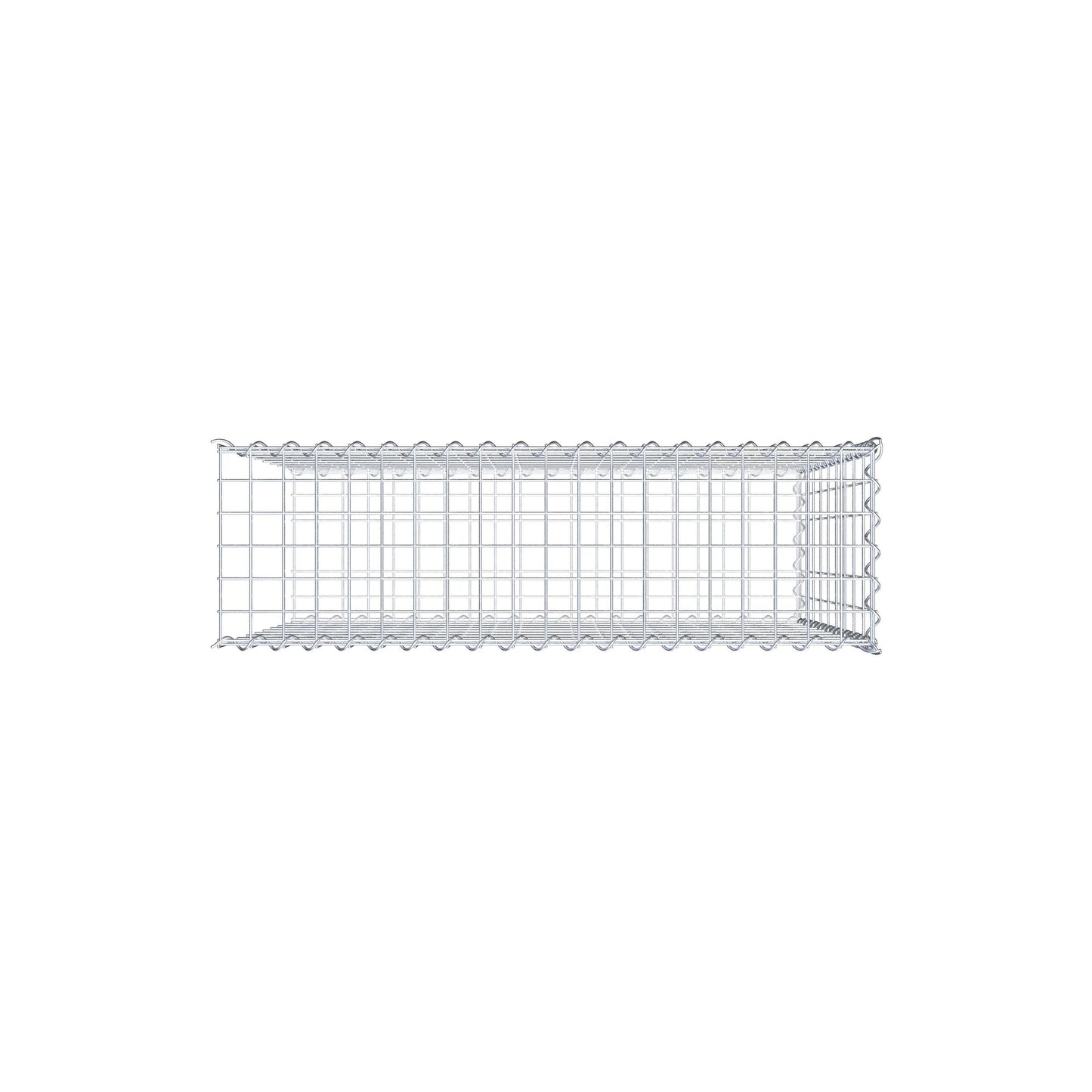 Gabião tipo 2 100 cm x 90 cm x 30 cm (C x A x P), malhagem 5 cm x 10 cm, espiral