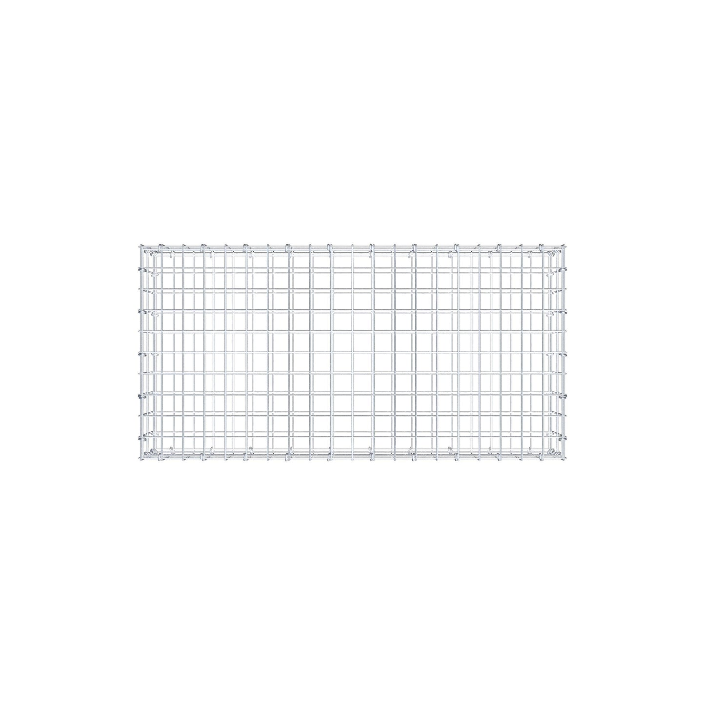 Gabião 100 cm x 20 cm x 50 cm (C x A x P), malhagem 5 cm x 10 cm, anel C