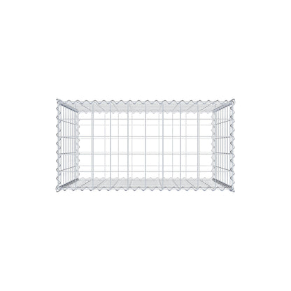 Gabion 100 cm x 90 cm x 50 cm (L x H x D), maskestørrelse 10 cm x 10 cm, spiral