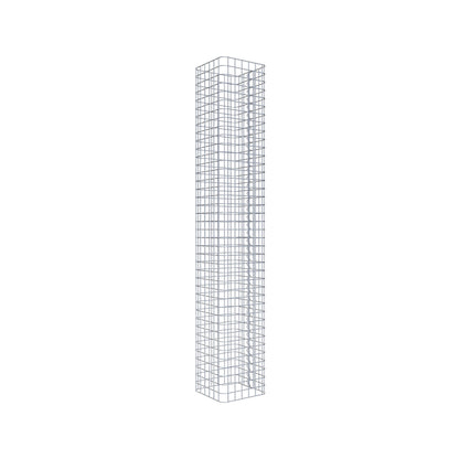 Gabionsøjle, firkantet, varmgalvaniseret, 32 cm x 32 cm, 200 cm høj, MW 5 cm x 5 cm