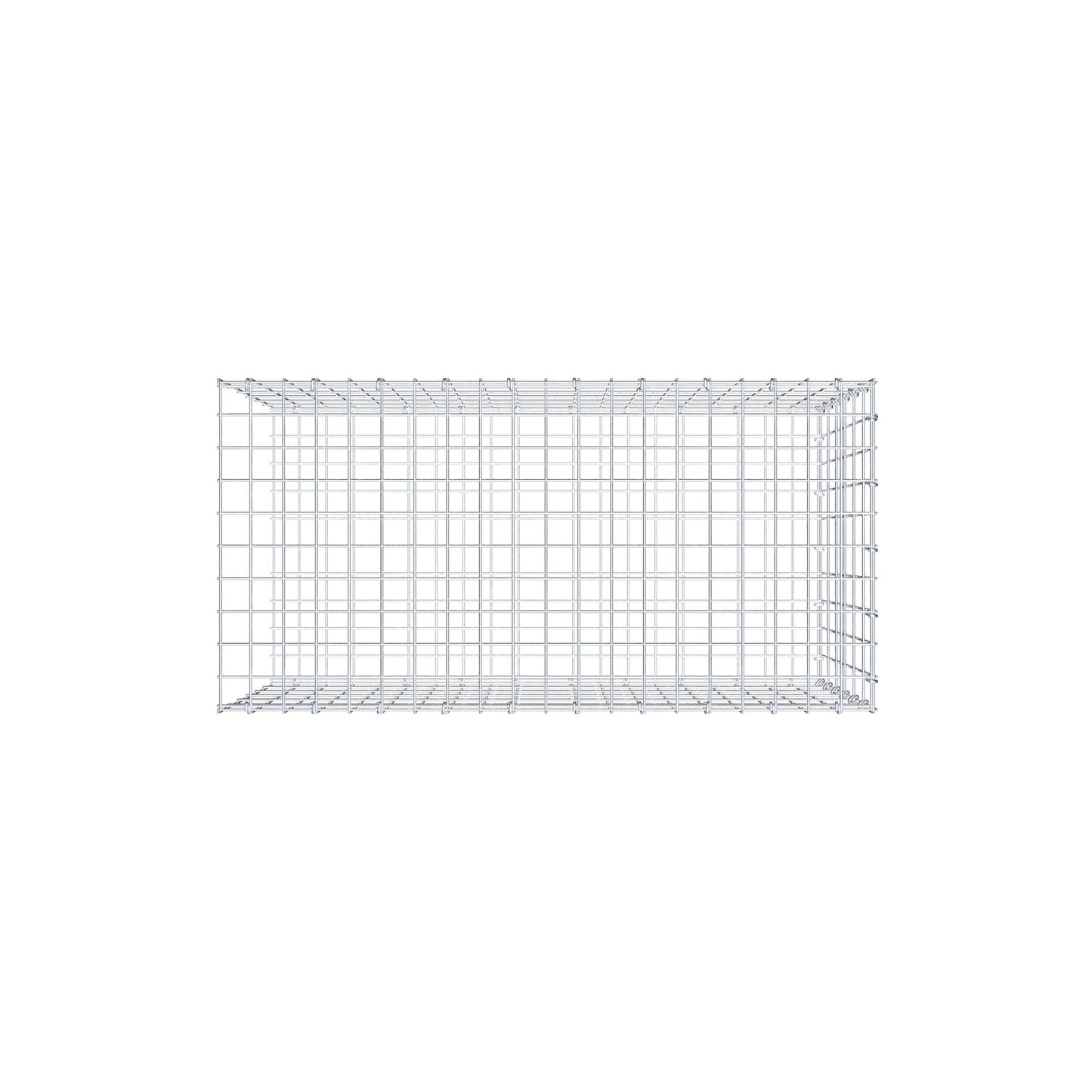 Gabião tipo 2 100 cm x 60 cm x 50 cm, malhagem 5 cm x 10 cm, anel C