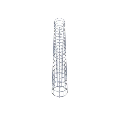 Columna de gaviones redonda de 22 cm de diámetro, 200 cm de altura, malla de 5 cm x 10 cm