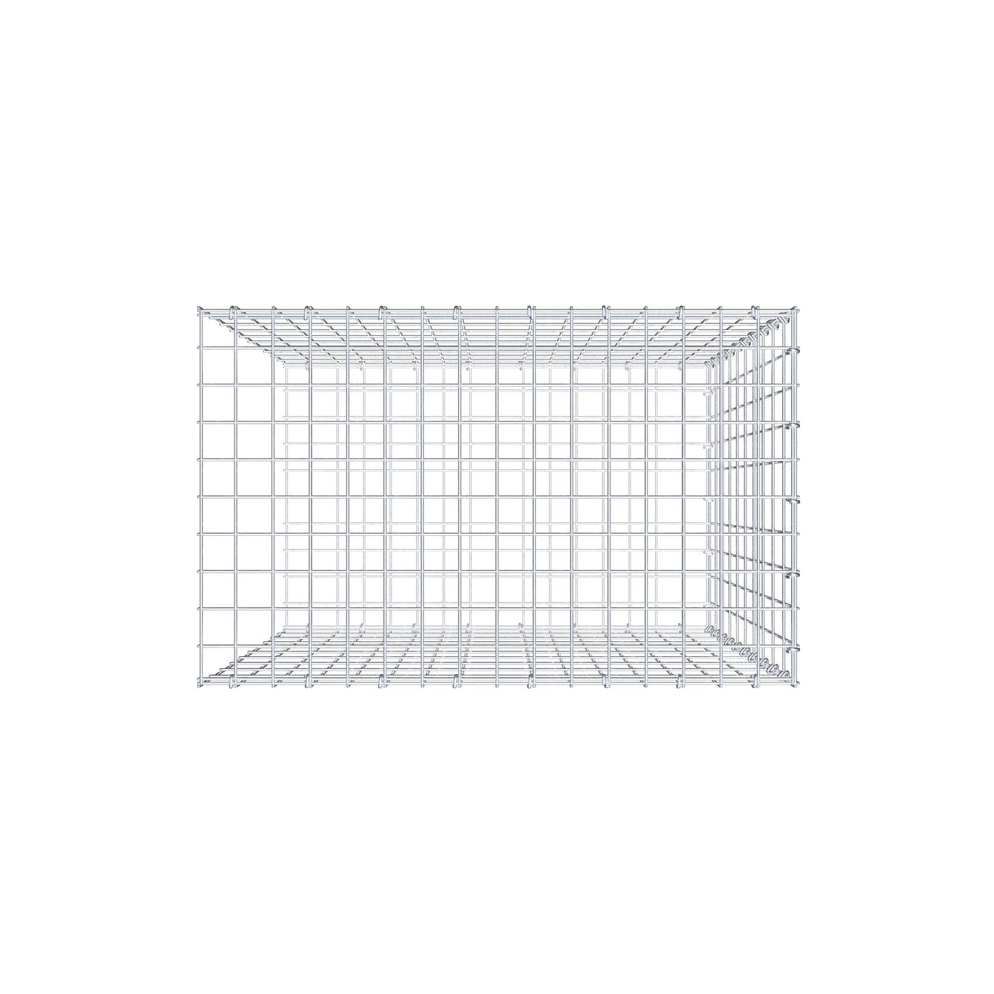 Pila adicional tipo 2 100 cm x 80 cm x 50 cm, malla 5 cm x 10 cm, anillo en C