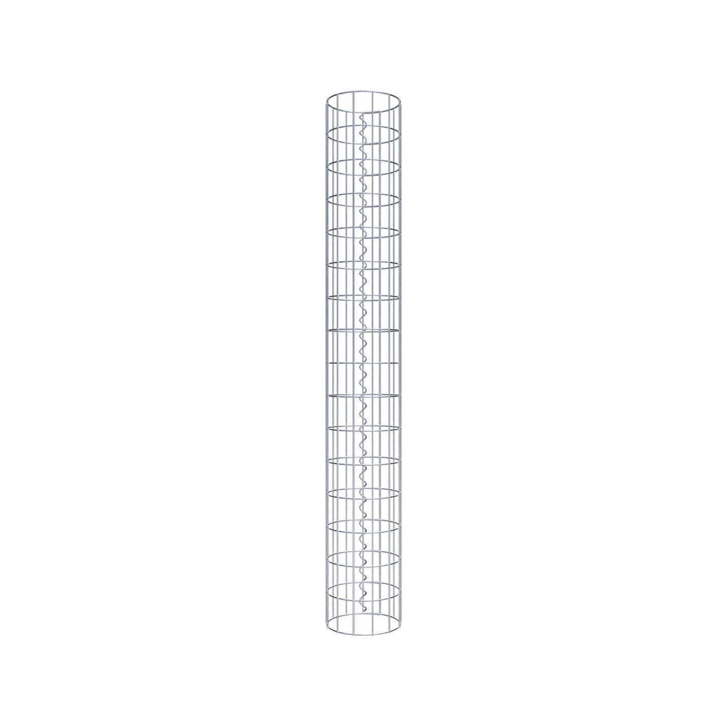 Colonna gabbionata rotonda 22 cm di diametro, 160 cm di altezza, maglia 5 cm x 10 cm