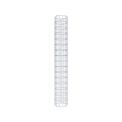 Colonna gabbionata rotonda 22 cm di diametro, 160 cm di altezza, maglia 5 cm x 10 cm