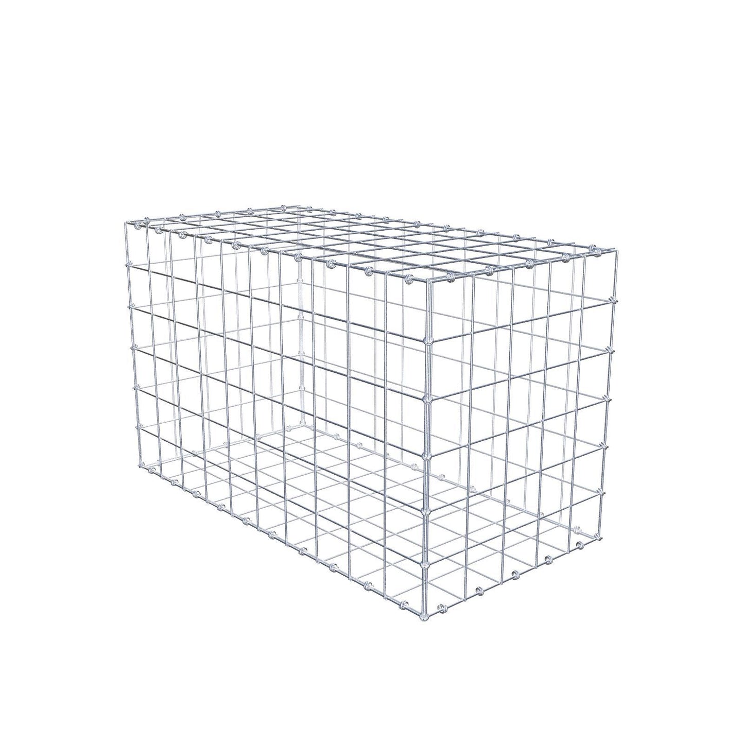 Gabbione 100 cm x 60 cm x 50 cm (L x H x P), maglia 10 x 10 cm, anello a spirale